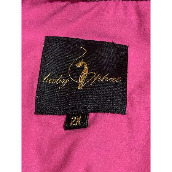 Baby Phat Track Suit Jacket Pink Women's Sz 2X Retro Y2K Embroidered Logo - Picture 2 of 9